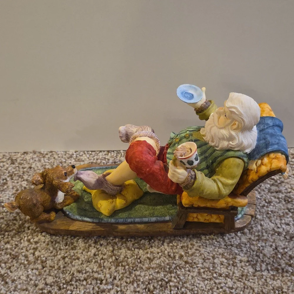 Santa Claus Figurine with Dog